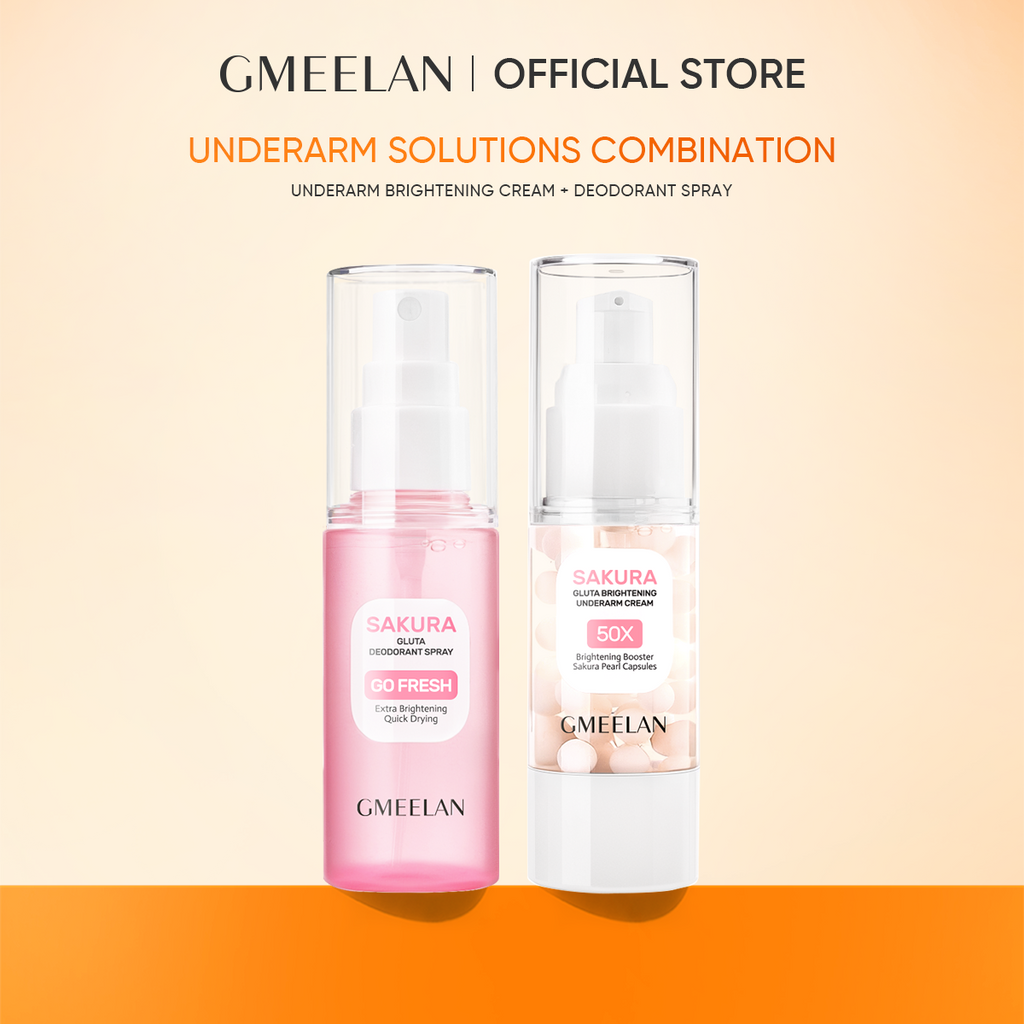 GMEELAN Sakura Underarm Whitening Cream Glutathione 30g 5X Ceramide Body Lotion Pearl Moisturizer