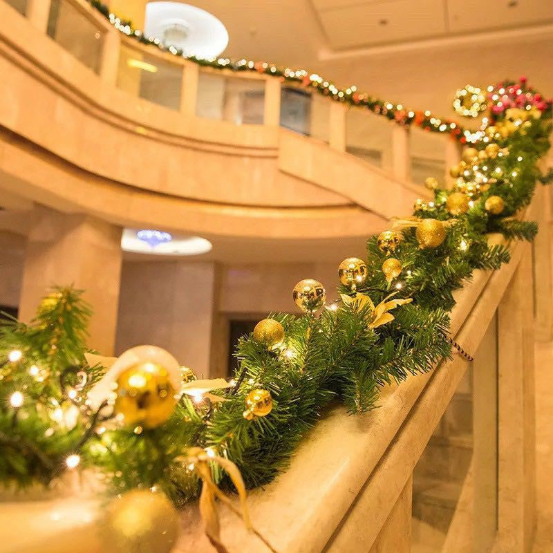 2.7M Christmas green garland,white garland,christmas decoration,plain,thick, decor DIY,PVC GARLAND  JVL