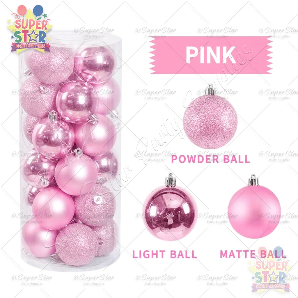 3/4/6/8CM Christmas ball decorations Christmas tree shatterproof Christmas tree decoration hanging ball suitable for festive weddings party decorations christmas balls big size decoration for home xmass decoration