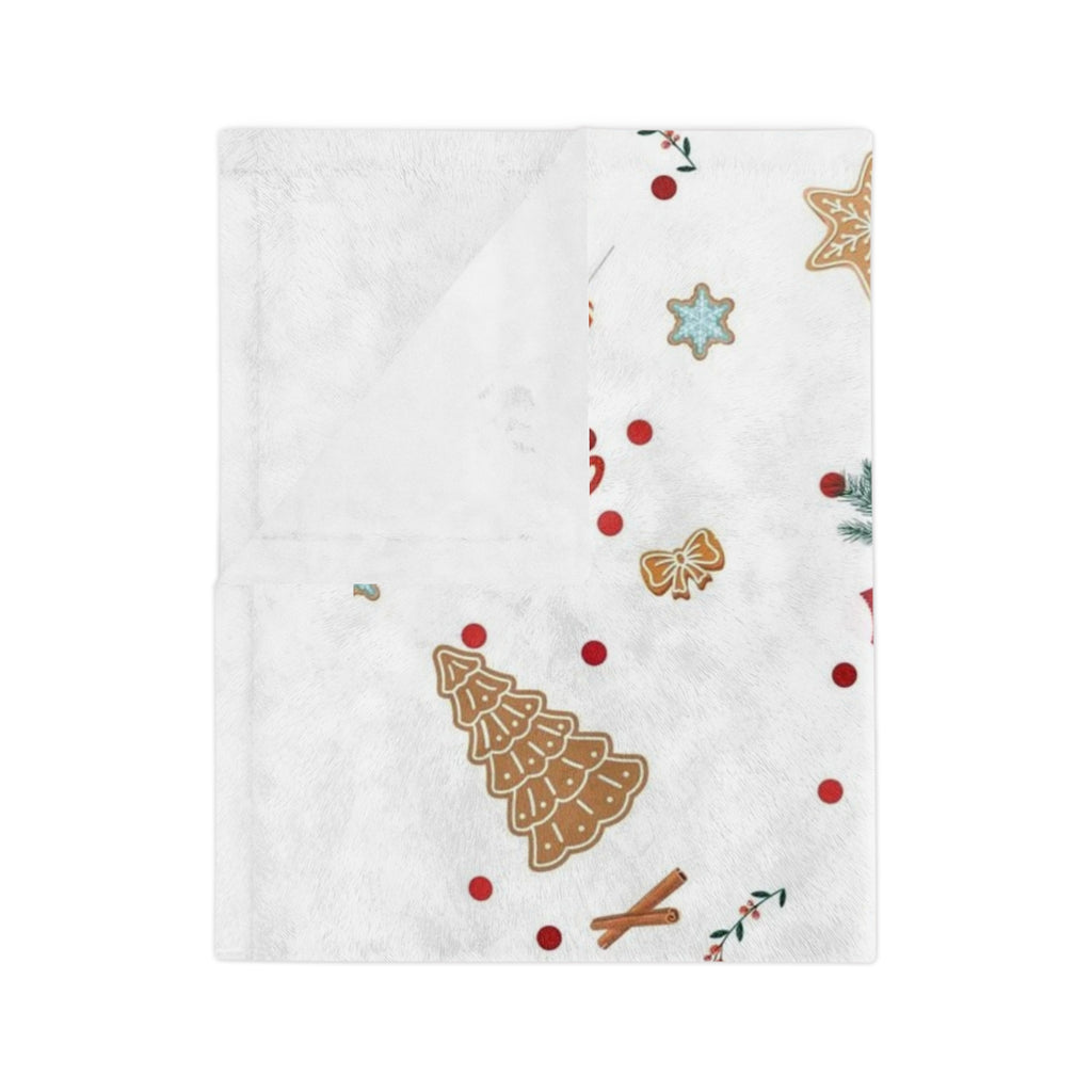 Cozy Christmas Blanket, Velveteen Microfiber Throw, Holiday Decor, Winter Warmth, Gift for Her, Festive Home Accessory