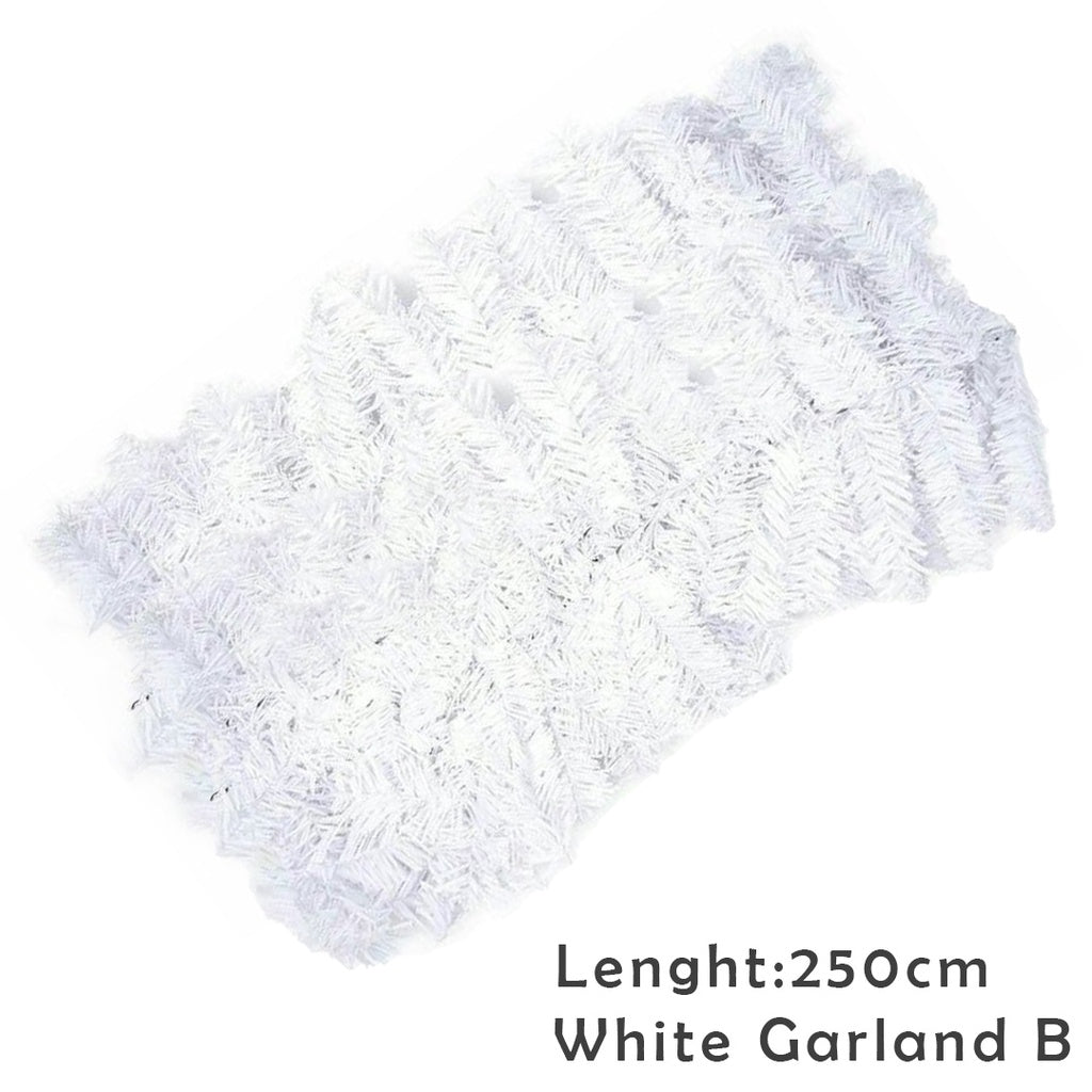 2.7M Christmas green garland,white garland,christmas decoration,plain,thick, decor DIY,PVC GARLAND  JVL