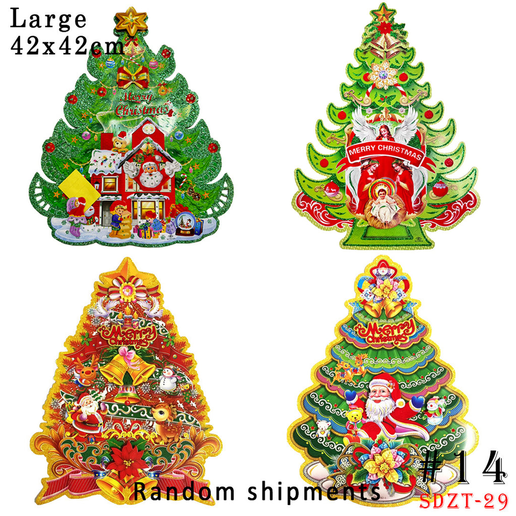 3D window/wall/door/front door hanging decor, Christmas banners,hanging, christmas decorations, santa claus,Christmas Party, DIY