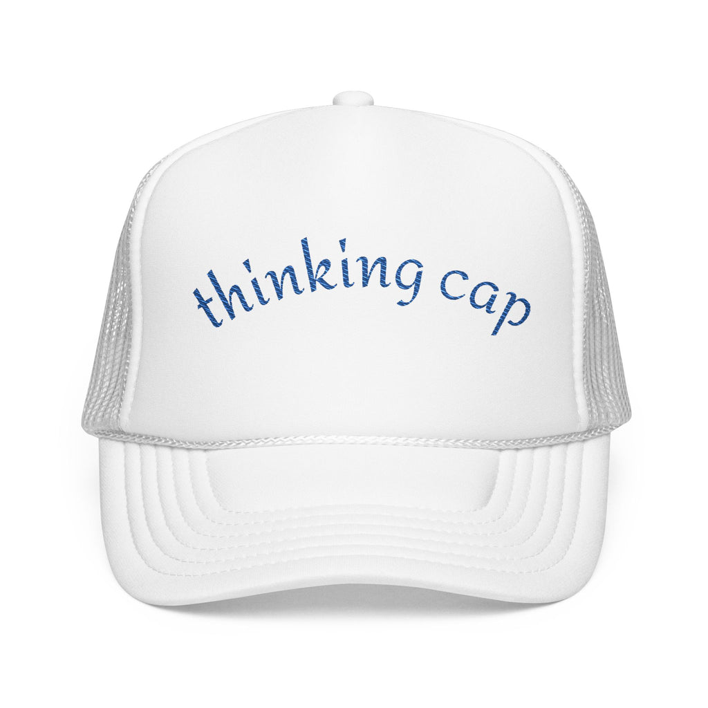 Thinking Cap Foam Trucker Hat - Fun Embroidered Gift, Casual Style, Outdoor Wear, Birthday Present, Unique Accessory