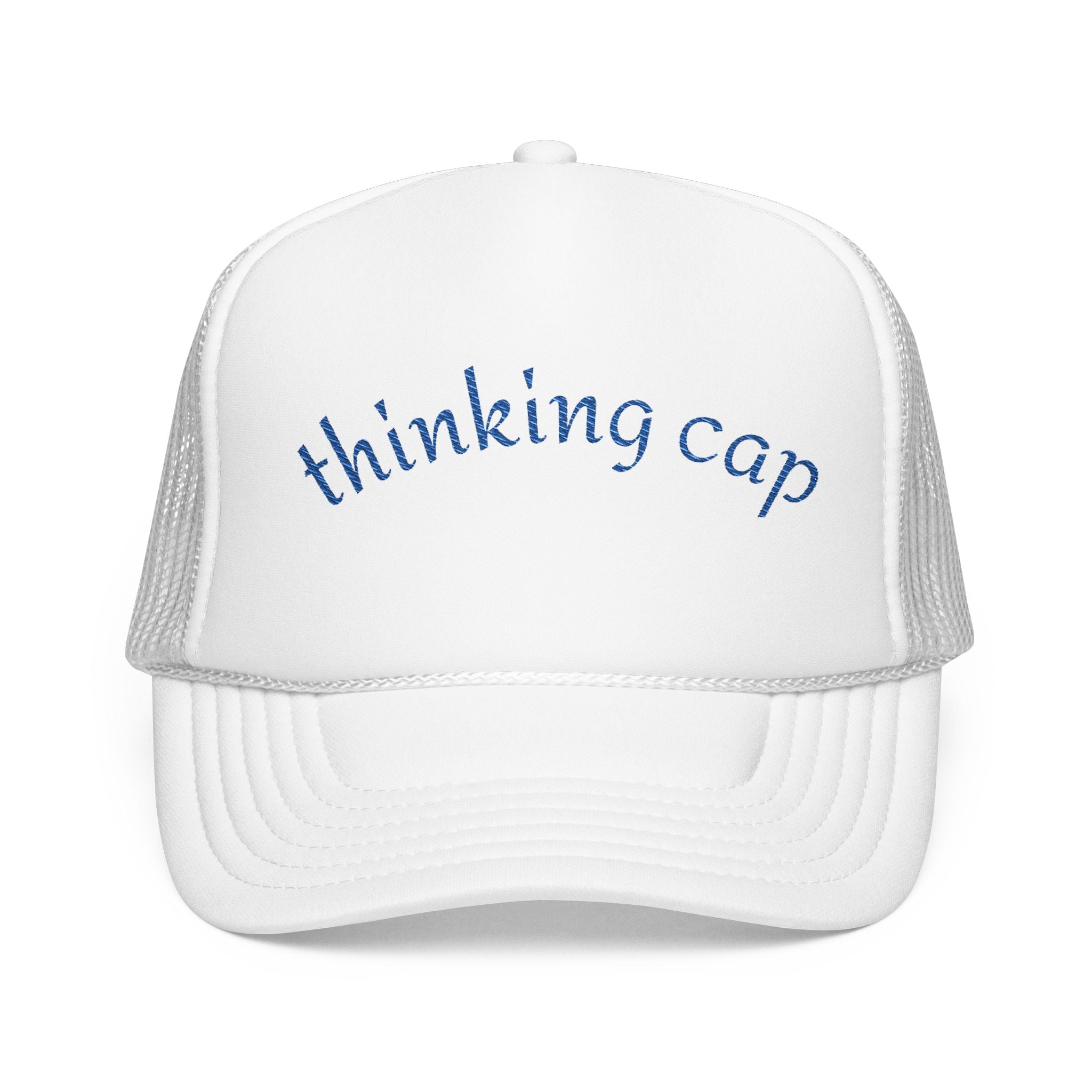 Thinking Cap Foam Trucker Hat - Fun Embroidered Gift, Casual Style, Outdoor Wear, Birthday Present, Unique Accessory