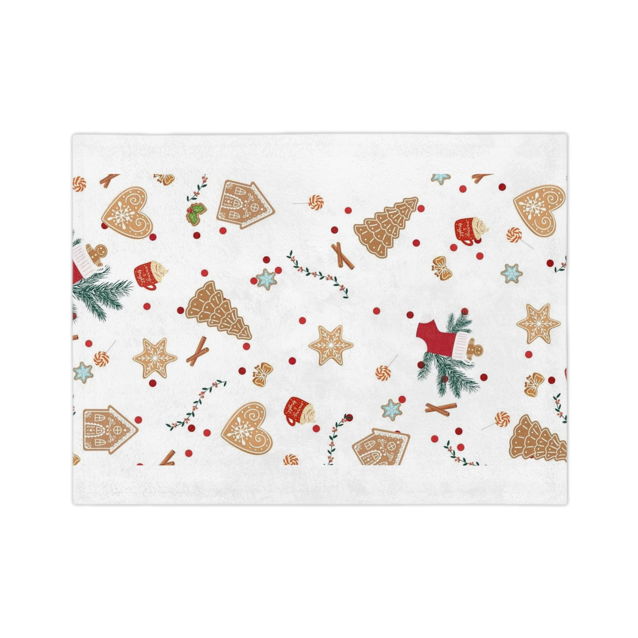 Cozy Christmas Blanket, Velveteen Microfiber Throw, Holiday Decor, Winter Warmth, Gift for Her, Festive Home Accessory