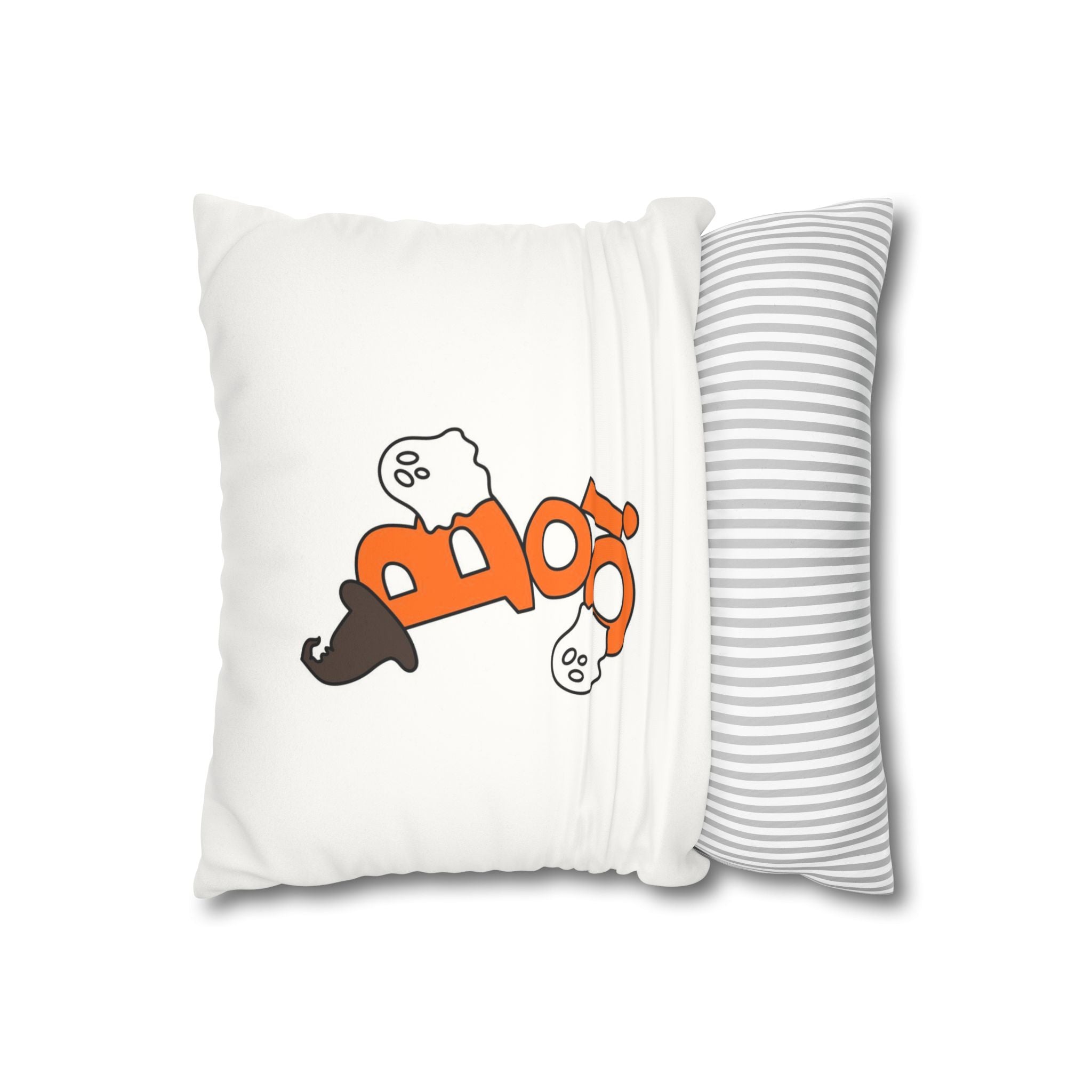 Spooky Ghost Faux Suede Pillowcase, Halloween Decoration, Cozy Home Decor, Cute Accent Pillow, Seasonal Gift Idea