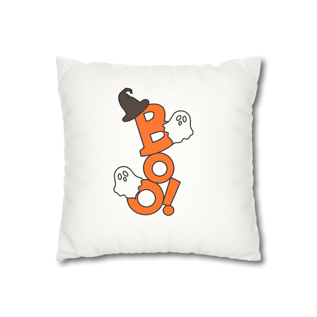 Spooky Ghost Faux Suede Pillowcase, Halloween Decoration, Cozy Home Decor, Cute Accent Pillow, Seasonal Gift Idea