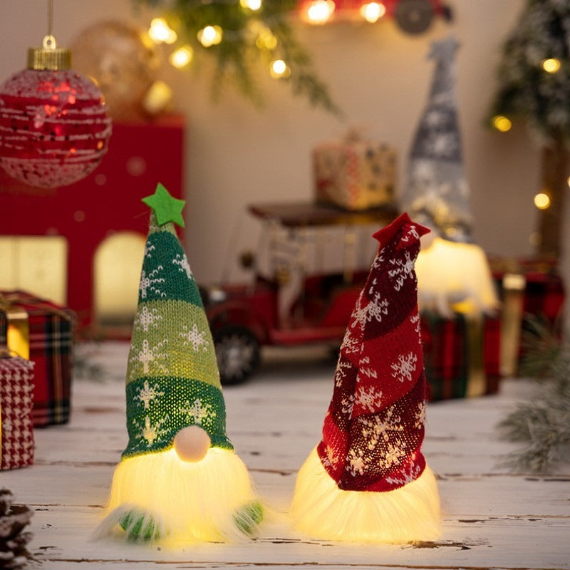 Glowing Gnome Christmas Faceless Doll Merry Christmas Home Decoration Children Gift Christmas Santa Doll With Light