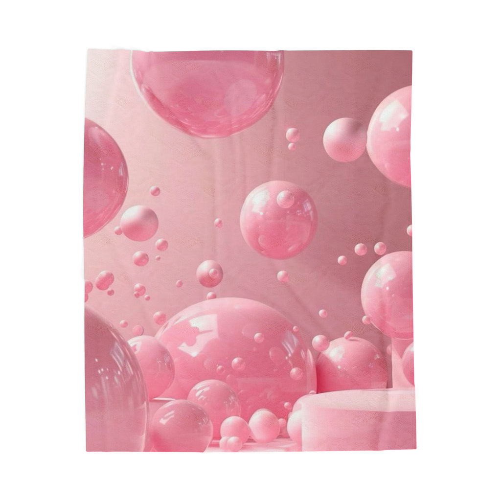 Pink Bubble Velvet Blanket, Cozy Throw, Soft Plush Blanket, Home Decor, Perfect Gift for Friends, Spa Day Essential