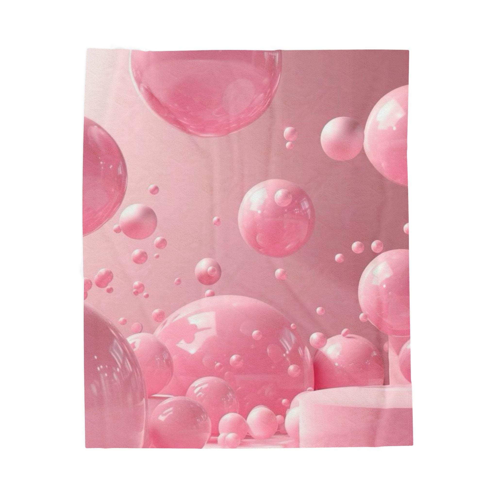 Pink Bubble Velvet Blanket, Cozy Throw, Soft Plush Blanket, Home Decor, Perfect Gift for Friends, Spa Day Essential