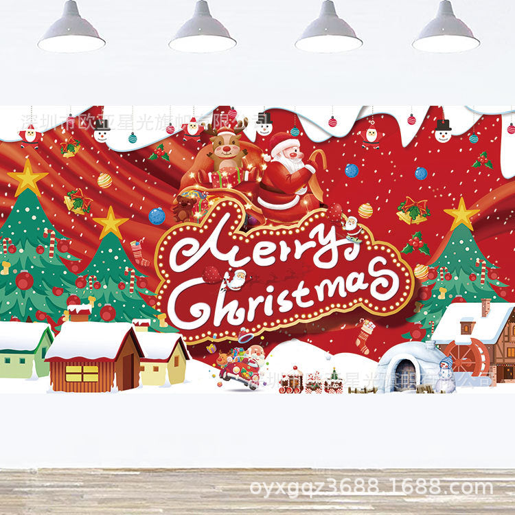 O-KAY Christmas Wall Tapestry Festival Hanging Cloth Background Cloth Wall Decoration Living Room Bedroom Fabric Art Wall Tapestry Tapestry Ornaments & Models