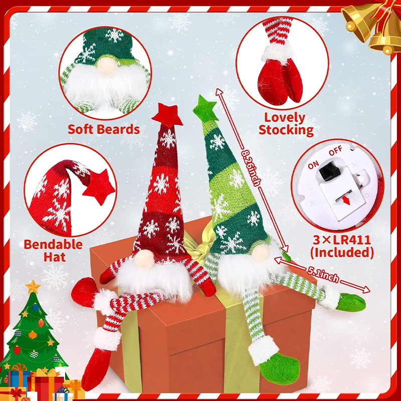 Glowing Gnome Christmas Faceless Doll Merry Christmas Home Decoration Children Gift Christmas Santa Doll With Light