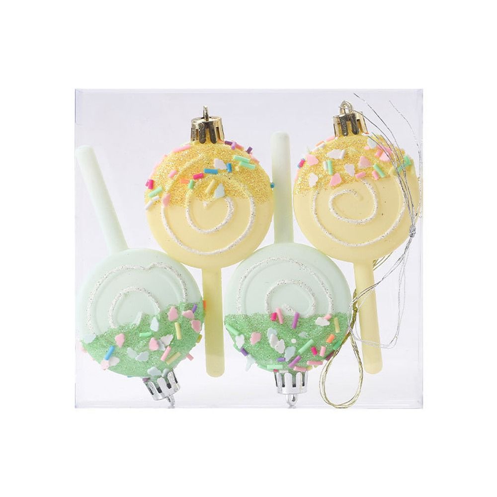 FLARO Cartoon Christmas Candy Balls Set Macaroon Ice Cream Donut Cake Lollipop Balls Pendant Party Supplies Elegant Christmas Tree Ornaments Merry Christmas Decor
