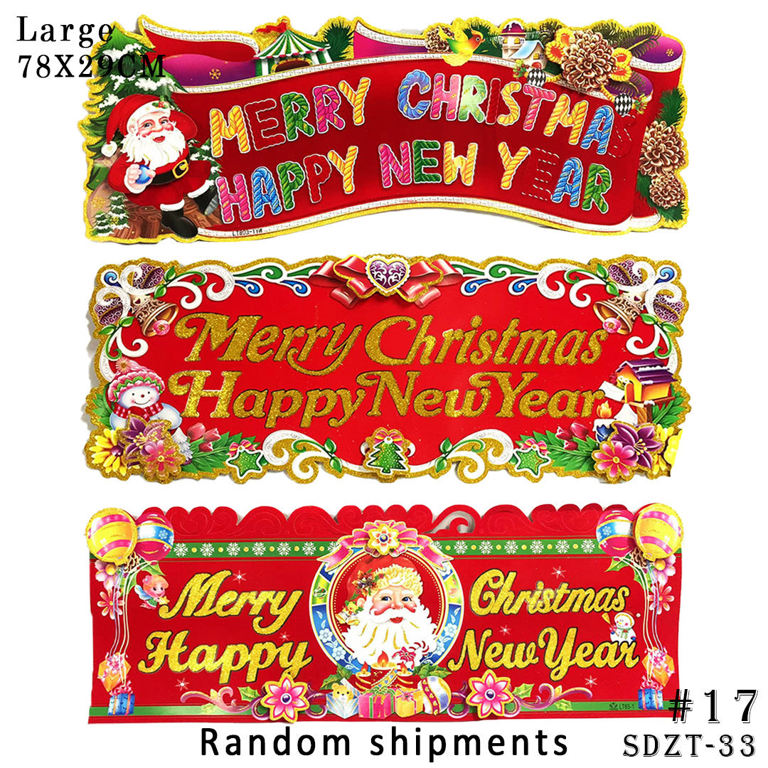 3D window/wall/door/front door hanging decor, Christmas banners,hanging, christmas decorations, santa claus,Christmas Party, DIY