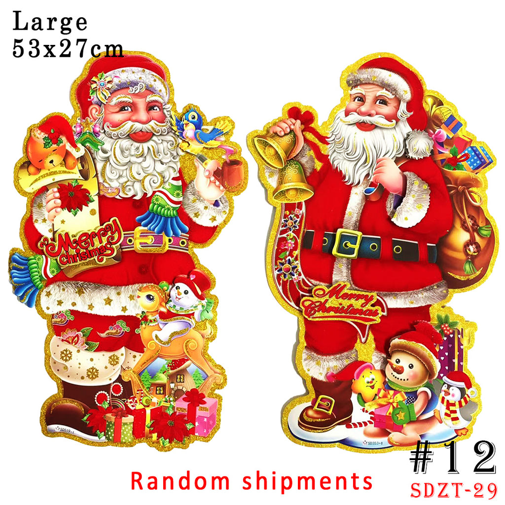 3D window/wall/door/front door hanging decor, Christmas banners,hanging, christmas decorations, santa claus,Christmas Party, DIY
