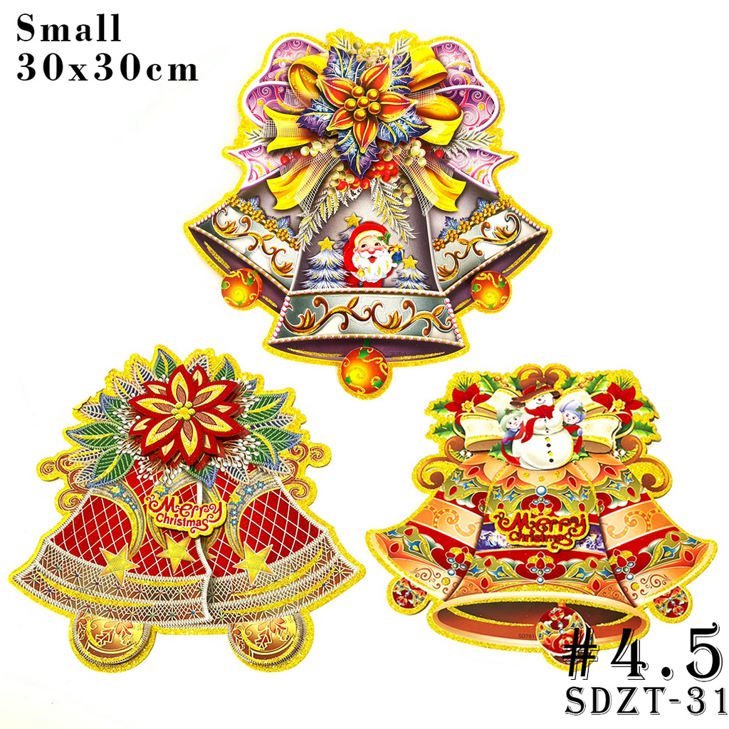 3D window/wall/door/front door hanging decor, Christmas banners,hanging, christmas decorations, santa claus,Christmas Party, DIY