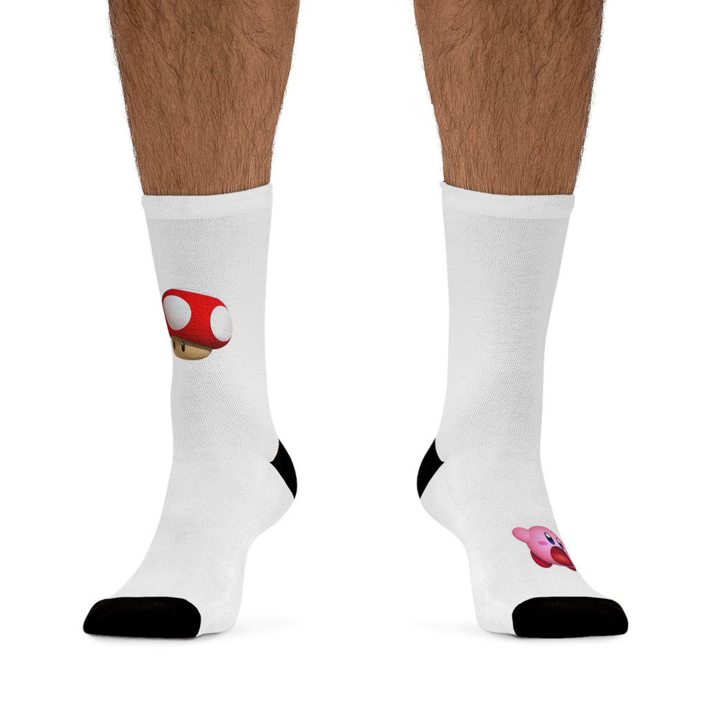 Fun Cartoon Socks for Gamers, Eco-Friendly, Gift for Kids & Adults, Cute Character Socks, Eco-Conscious Fashion