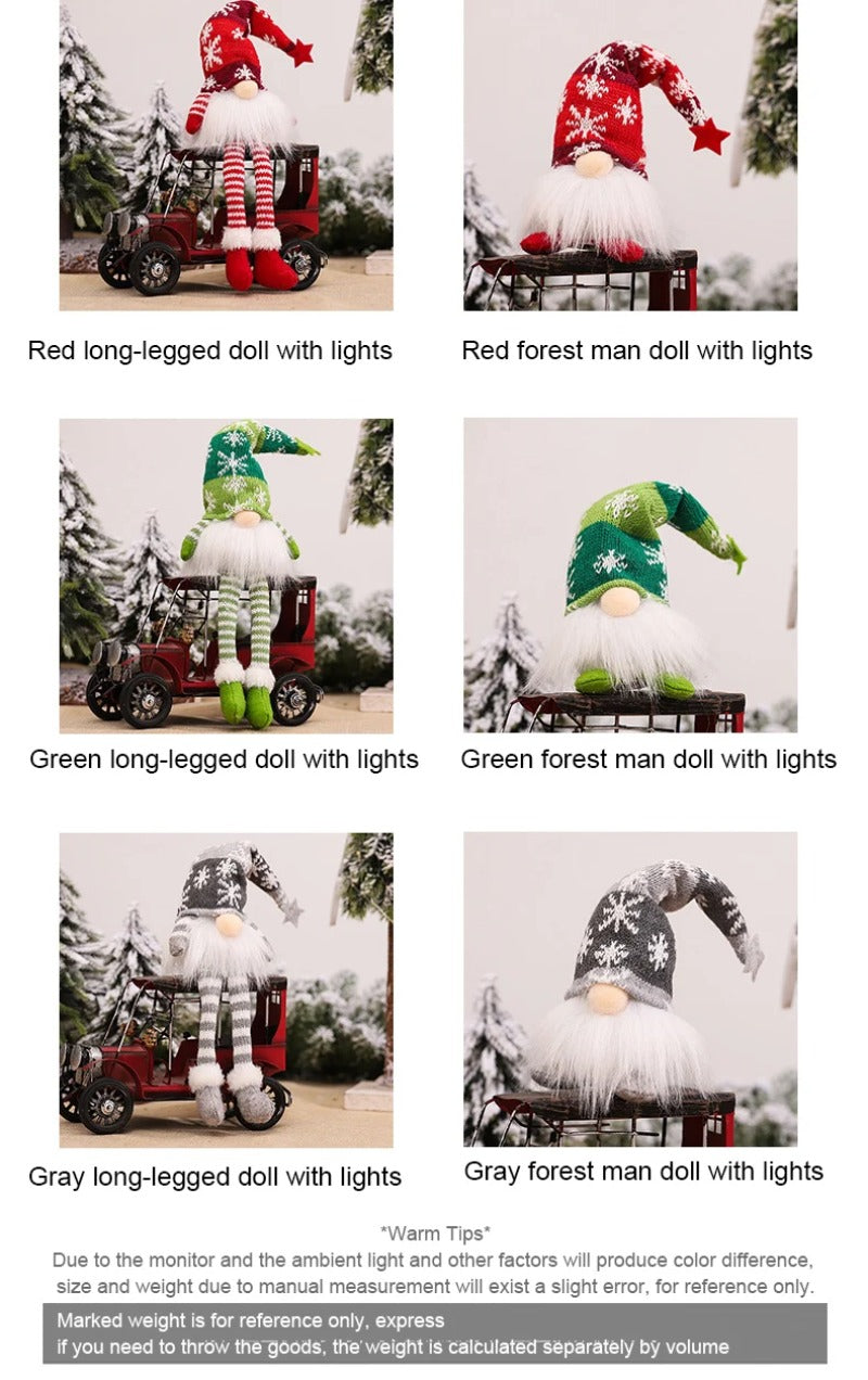Glowing Gnome Christmas Faceless Doll Merry Christmas Home Decoration Children Gift Christmas Santa Doll With Light