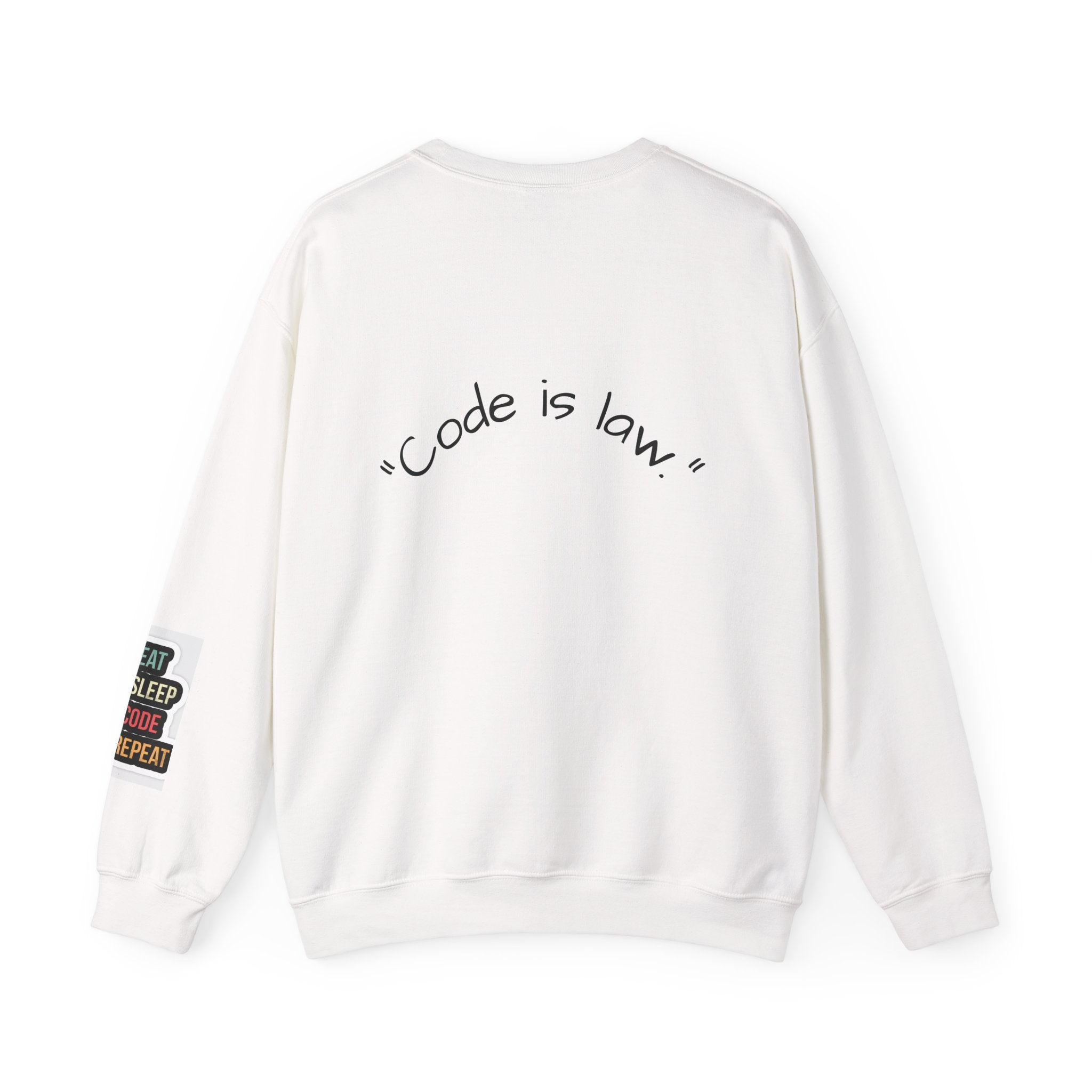 Tech Enthusiast Crewneck Sweatshirt - Code is Law, Programmer Gift, Geek Apparel, Techie Sweatshirt, Gift for Coders