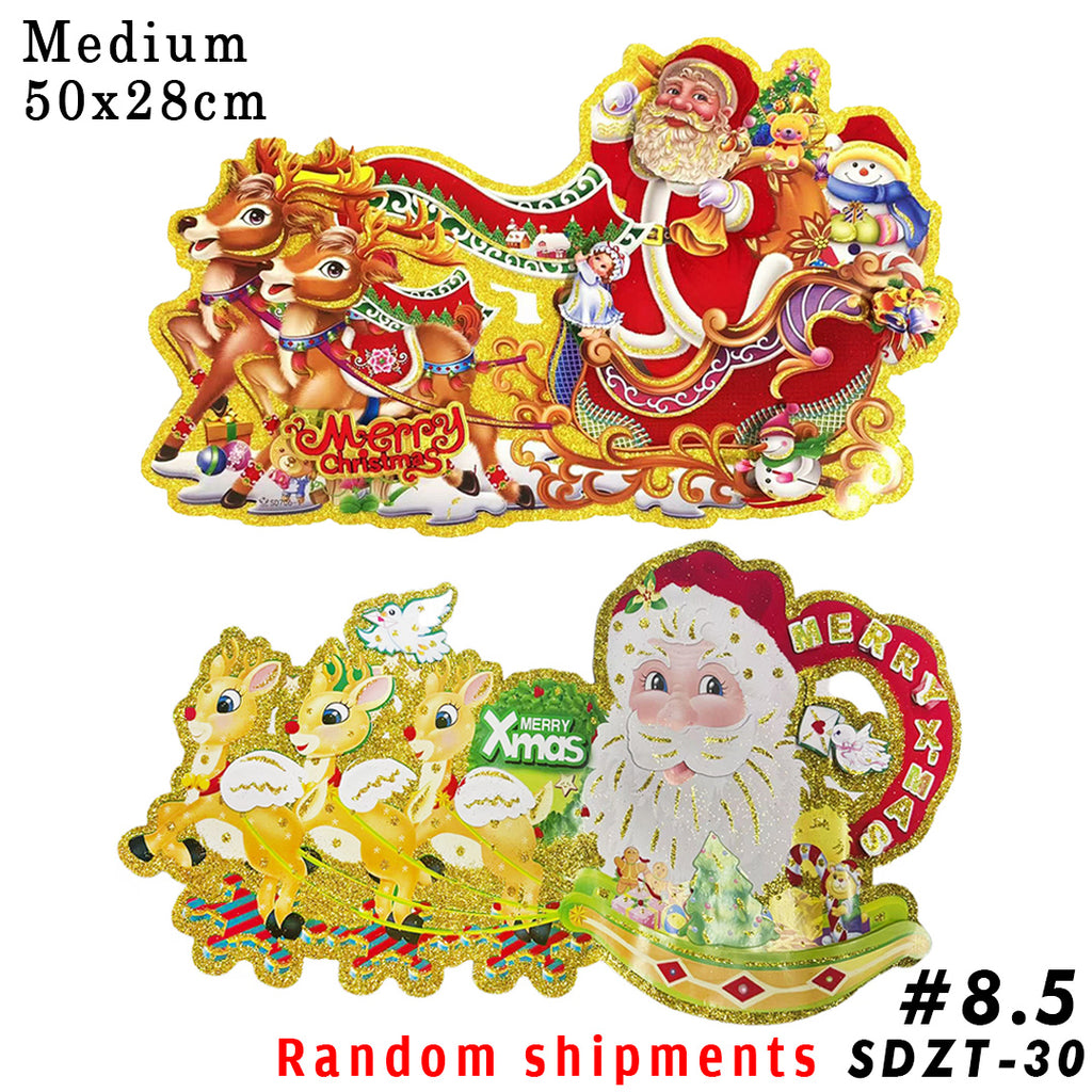 3D window/wall/door/front door hanging decor, Christmas banners,hanging, christmas decorations, santa claus,Christmas Party, DIY