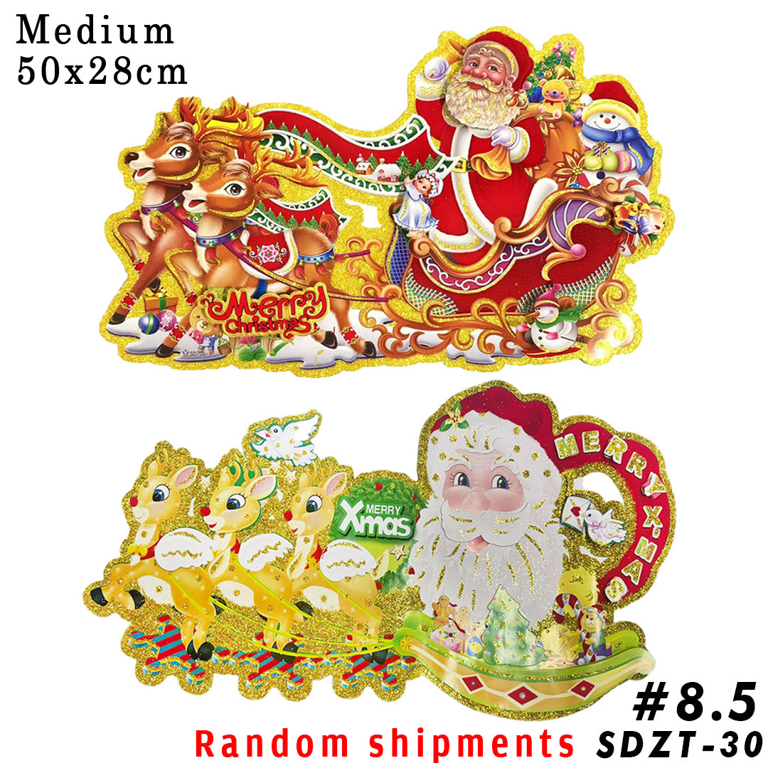 3D window/wall/door/front door hanging decor, Christmas banners,hanging, christmas decorations, santa claus,Christmas Party, DIY