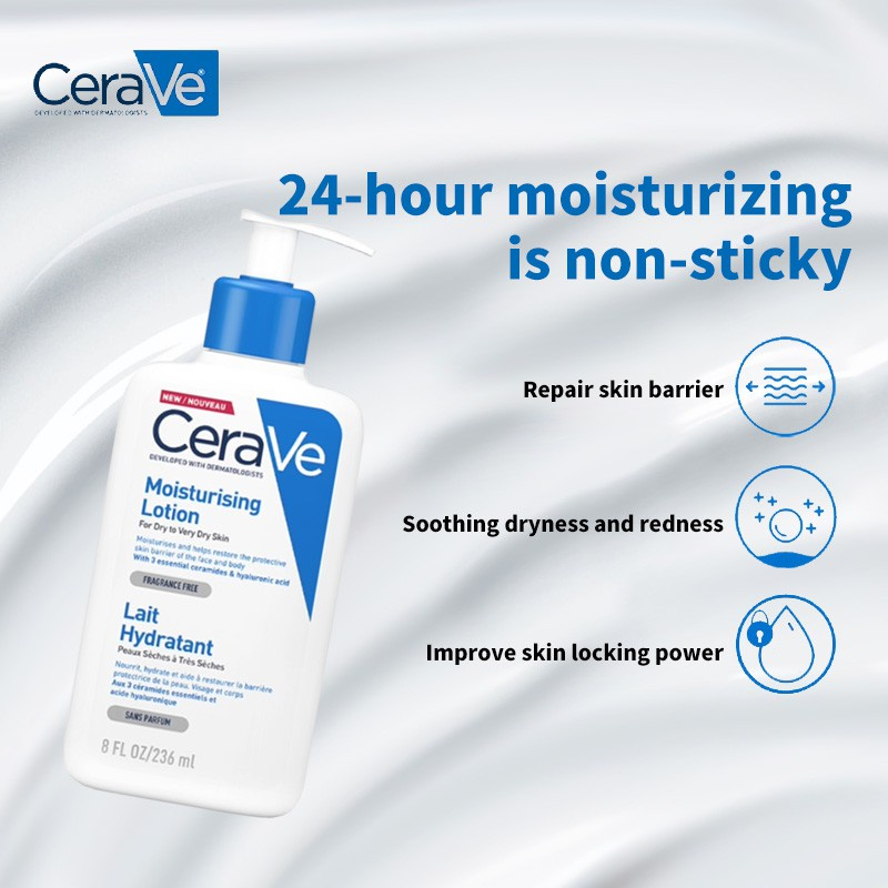 CeraVe Facial Cleanser SA Smoothing Moisturising Lotion Hydrating Foaming Cleanserl 2% Salicylic Acid|Moisturising 236ml