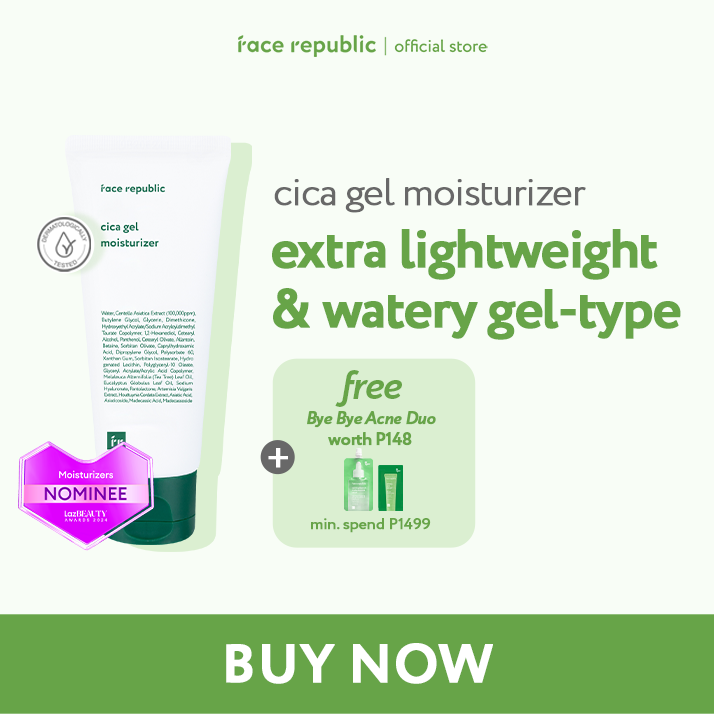 Face Republic CICA Gel Moisturizer 50mL [ Oily, Sensitive Skin, Acne / Tea Tree]  | Clean Kbeauty Skincare