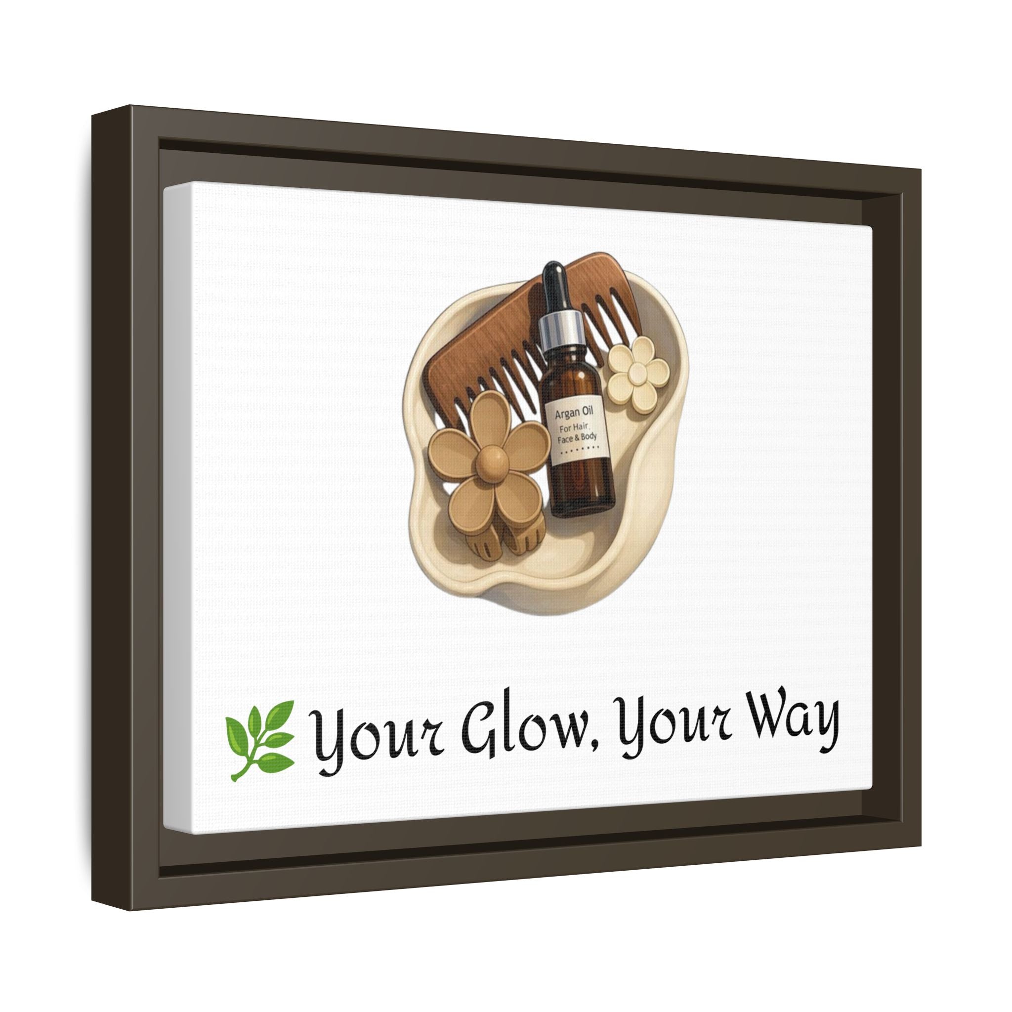 Framed Canvas Art Print: Your Glow, Your Way - Home Decor, Wellness Gift, Self-Care Art, Inspirational Wall Art, Motivational Decor