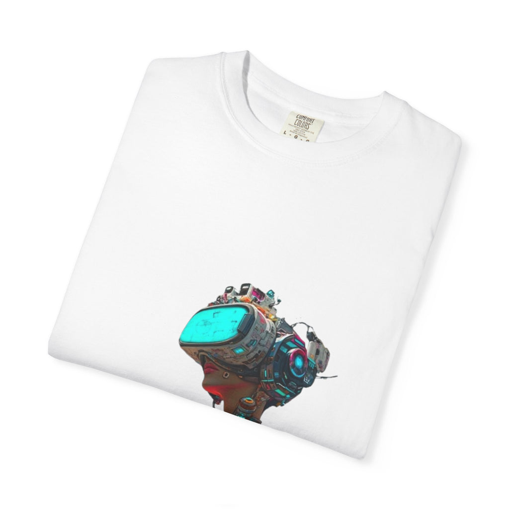 Lost in the City Unisex Garment-Dyed T-Shirt, Unique Graphic Tee, Cool Streetwear, Gift for Tech Lovers, Casual Everyday Wear