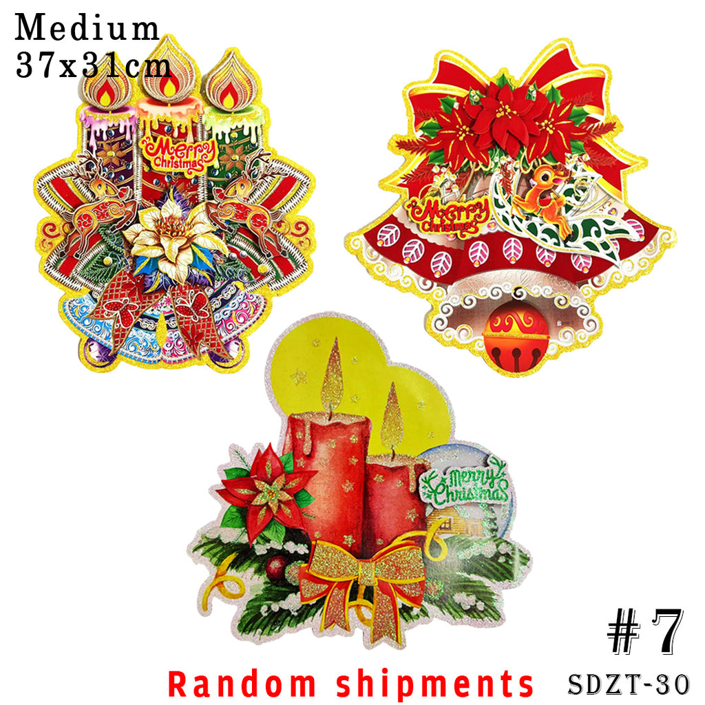 3D window/wall/door/front door hanging decor, Christmas banners,hanging, christmas decorations, santa claus,Christmas Party, DIY