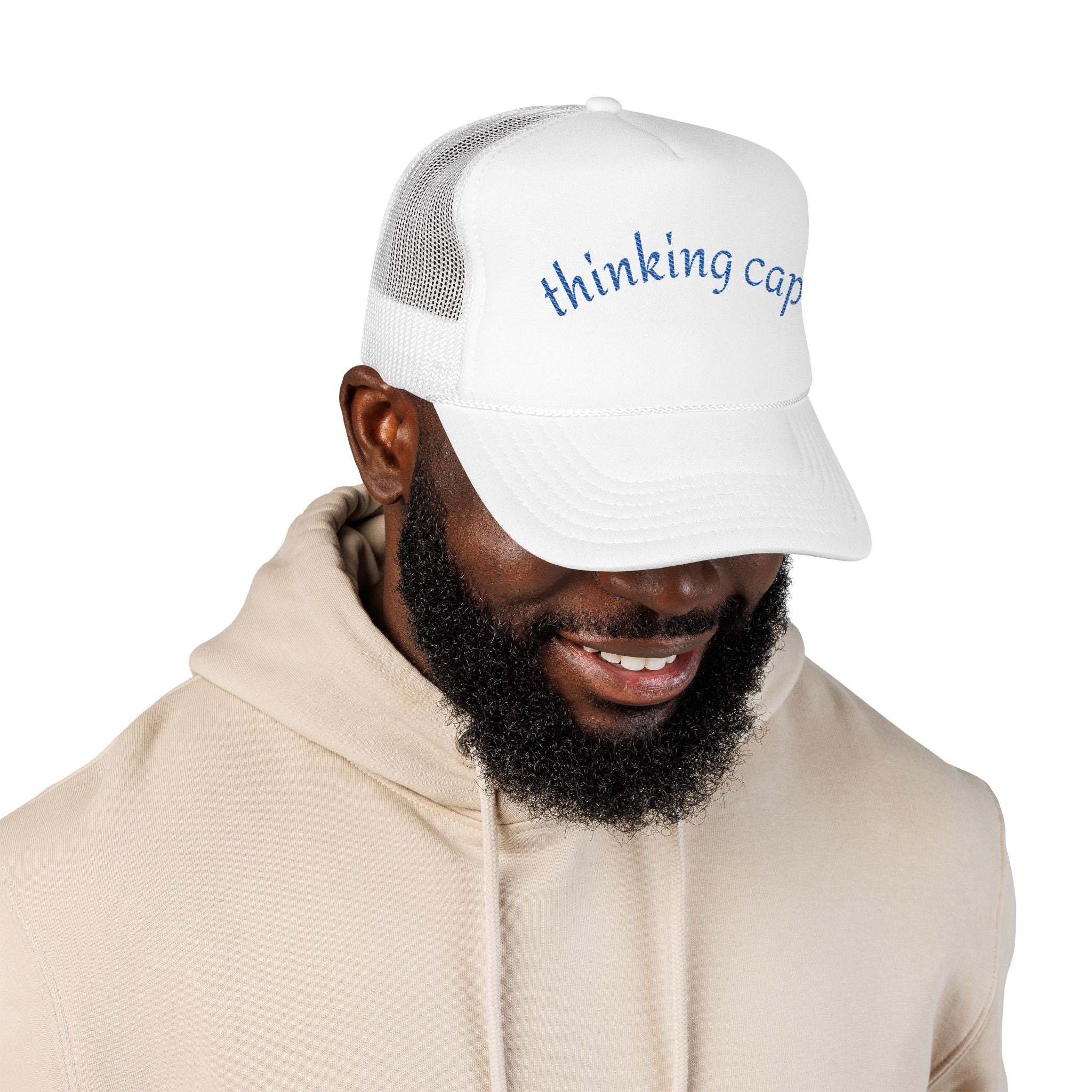 Thinking Cap Foam Trucker Hat - Fun Embroidered Gift, Casual Style, Outdoor Wear, Birthday Present, Unique Accessory