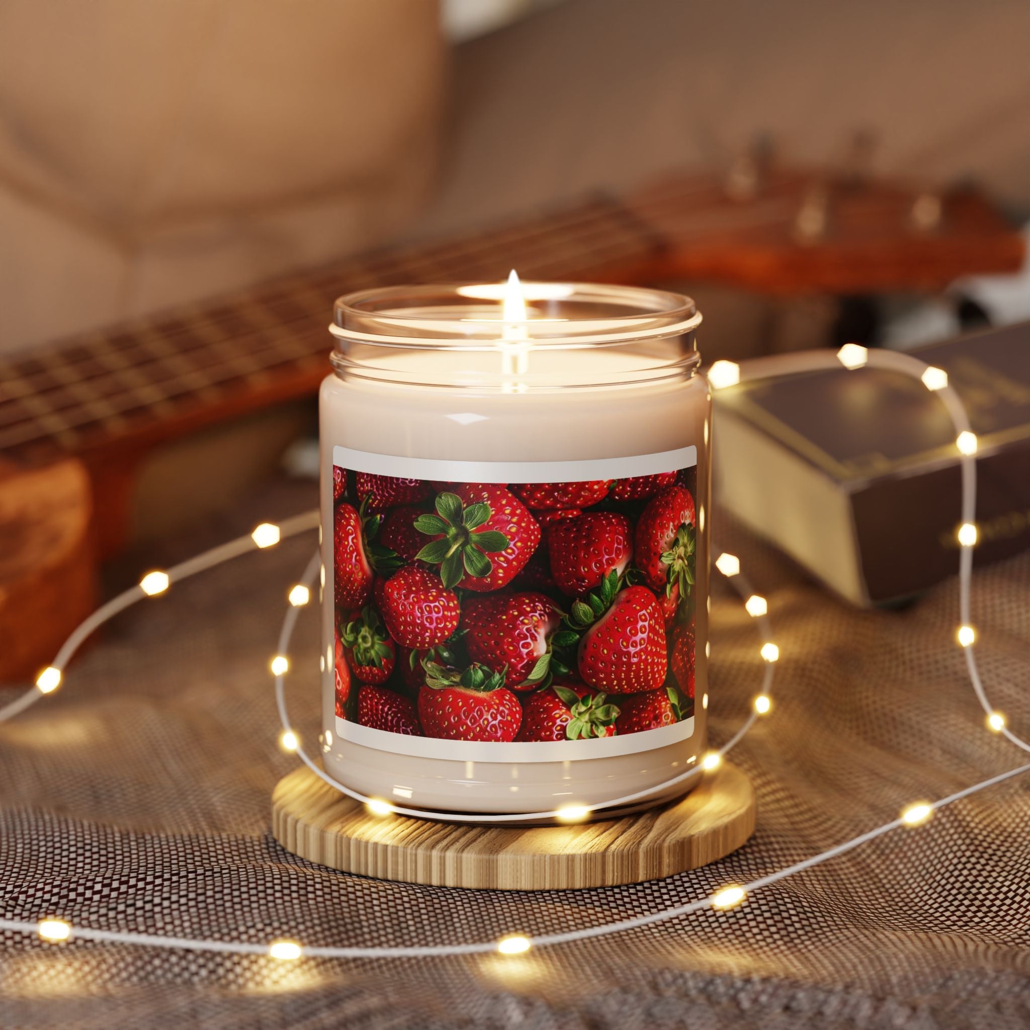 Fresh Strawberry Scented Soy Candle | Eco-Friendly Gift, Home Decor, Aromatherapy, Relaxation, Birthday