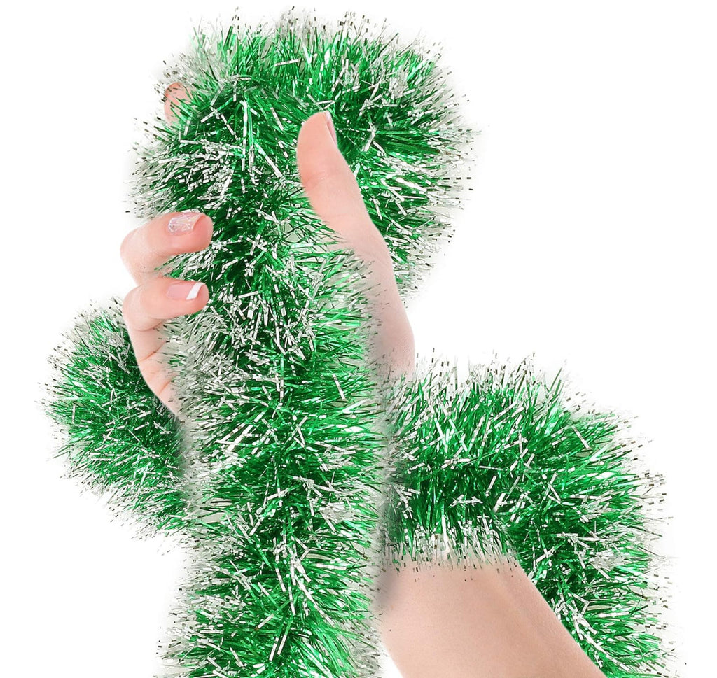 2M Christmas Garland Home Party Wall Door Decor Xmas Tree Ornaments Tinsel Strips with Bowknot Party