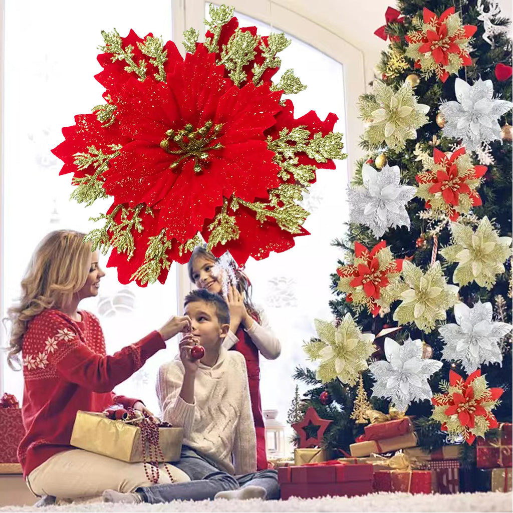 Christmas Flower Various design Christmas flowers Artificial Flowers christmas tree decoration Party,DIY  JVL