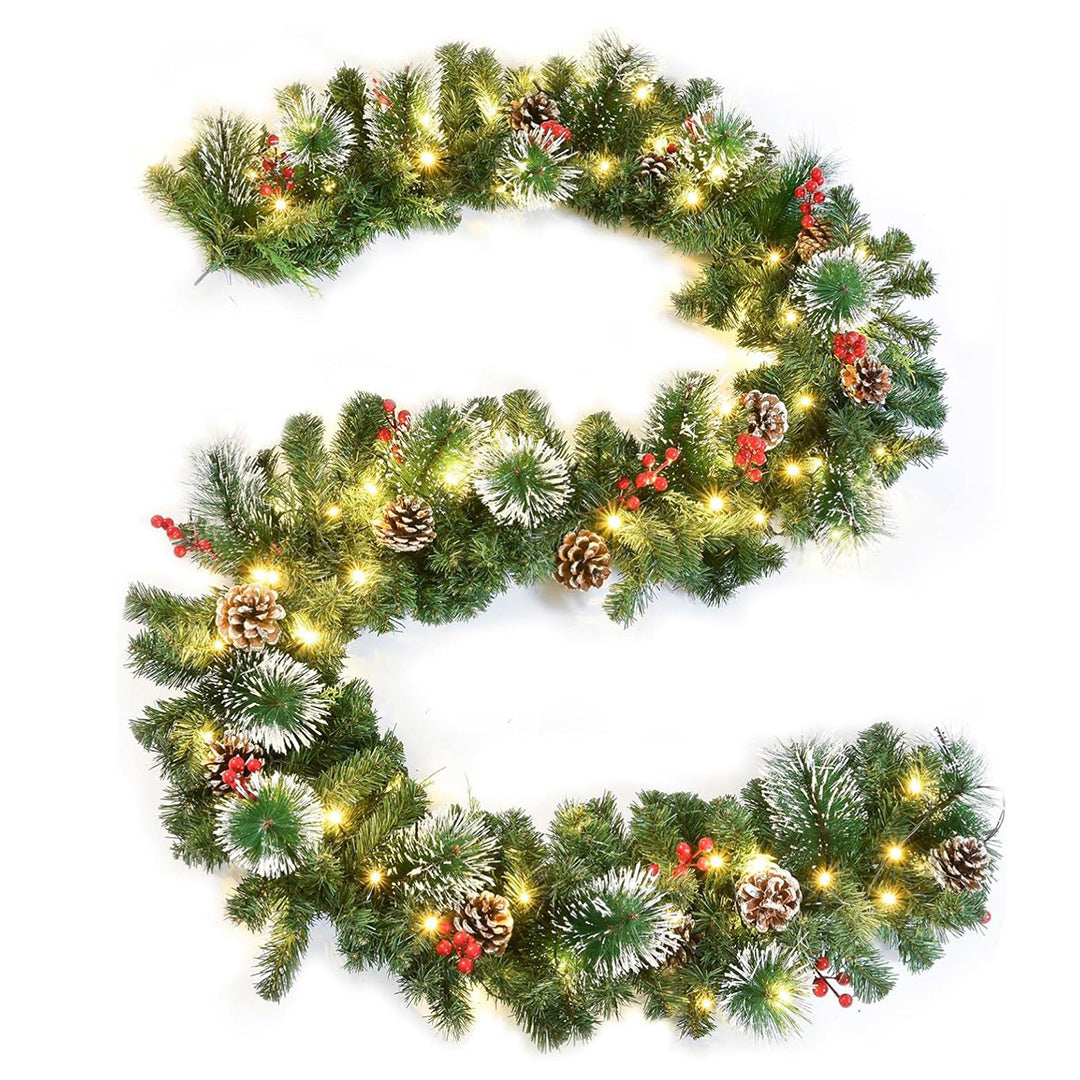 2.7M Christmas green garland,white garland,christmas decoration,plain,thick, decor DIY,PVC GARLAND  JVL