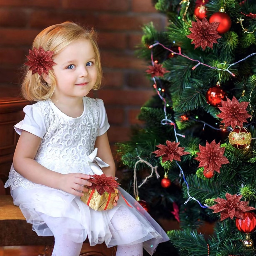 Christmas Flower Various design Christmas flowers Artificial Flowers christmas tree decoration Party,DIY  JVL