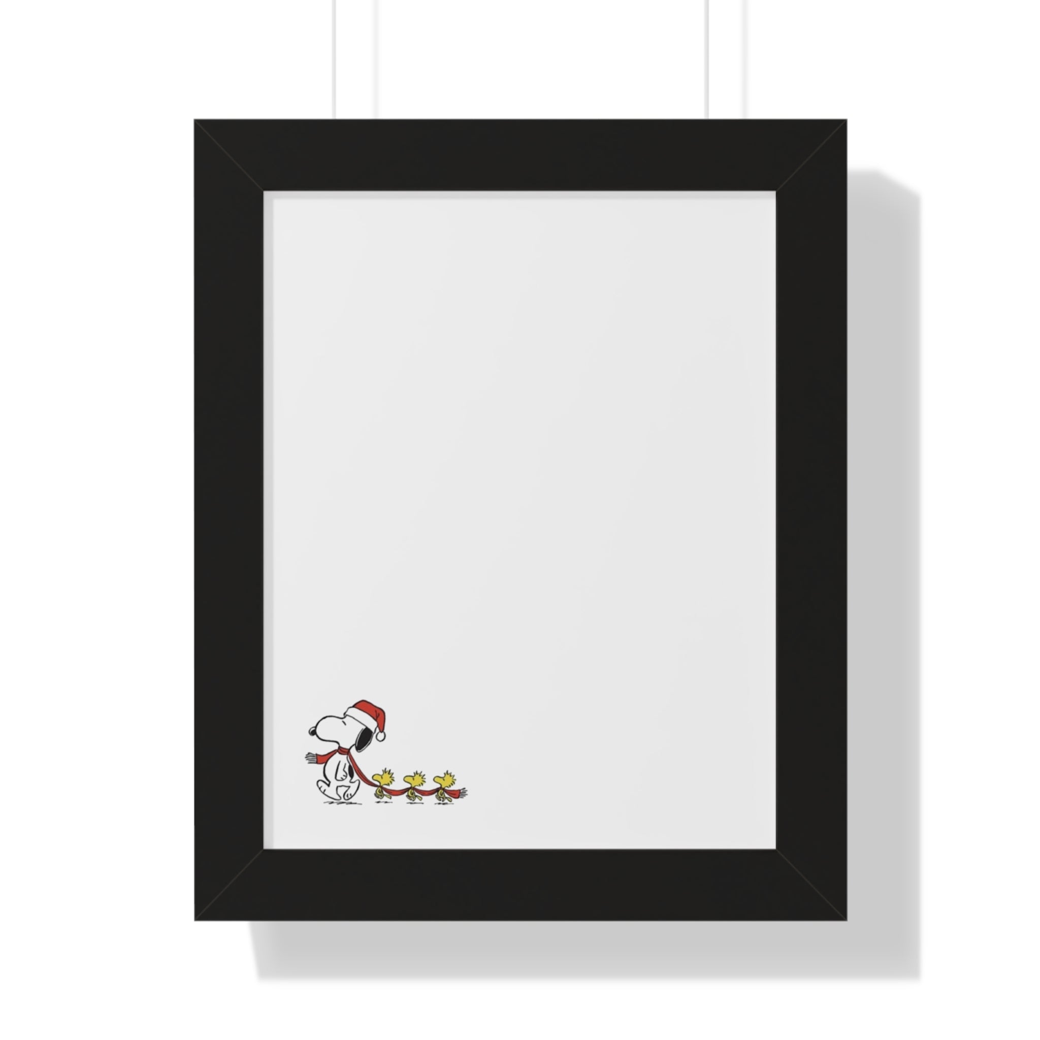 Festive Framed Poster, Holiday Decor, Cute Wall Art, Snoopy Themed Print, Home Decoration, Gift Idea