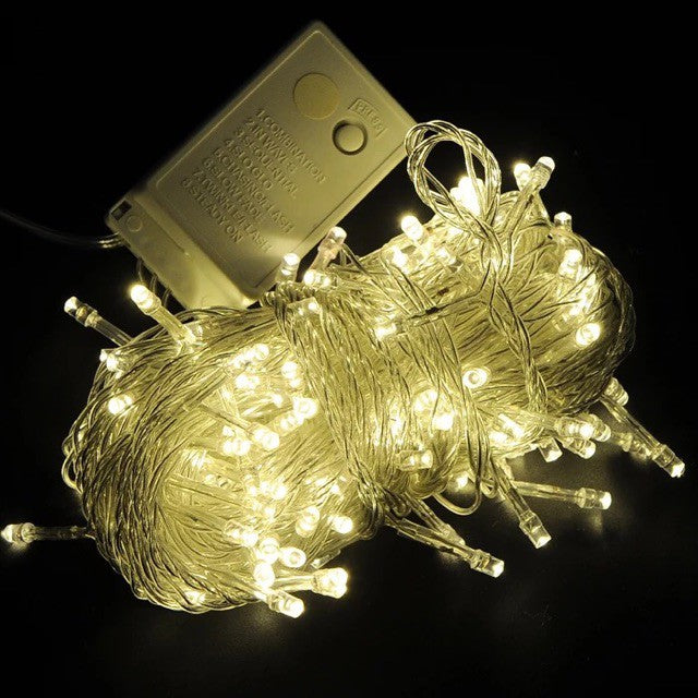 ZXD 10M Christmas Lights decor 100 LED Lights String strip Warm light white colorful for Wedding Home Party Light of outdoor decorations With connector