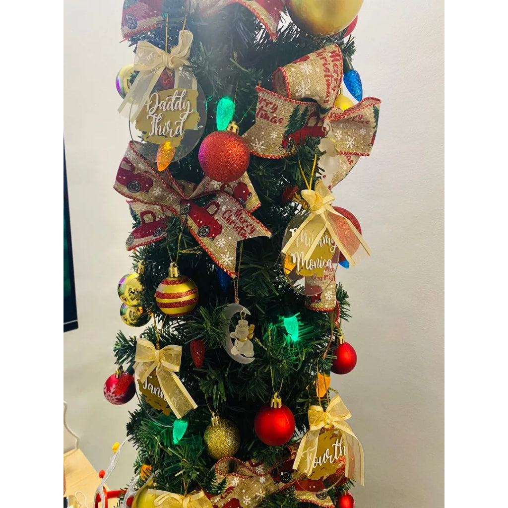 [READY STOCK] 50Pcs Christmas Tree Decorations Balls Bauble Xmas Party Hanging Ball Ornaments Christmas for Home New Year Gift