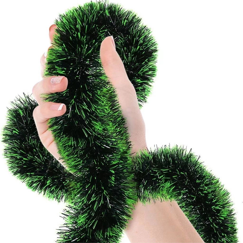 2M Christmas Garland Home Party Wall Door Decor Xmas Tree Ornaments Tinsel Strips with Bowknot Party