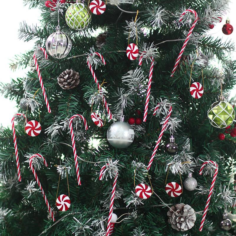 20pcs Red White Christmas Candy Cane Pendant Peppermint Pinwheel Candy Xmas Tree Hanging Christmas Ornaments Christmas Tree Decor Christmas Decorations For Home 2025