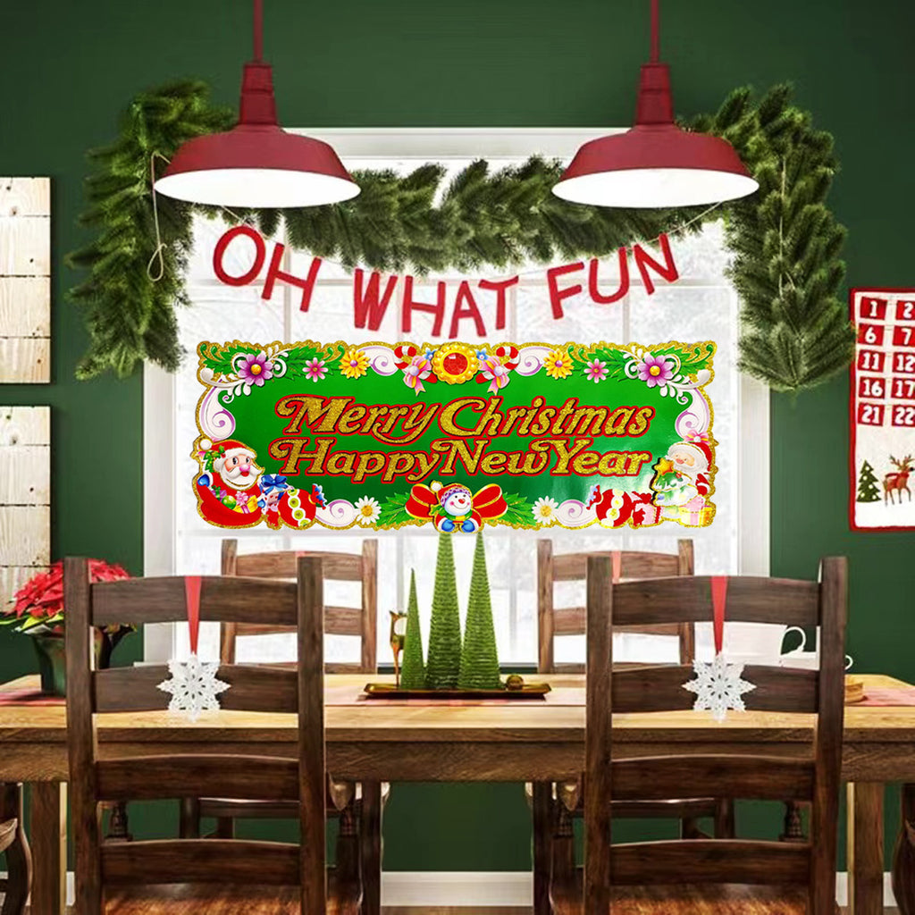 3D window/wall/door/front door hanging decor, Christmas banners,hanging, christmas decorations, santa claus,Christmas Party, DIY