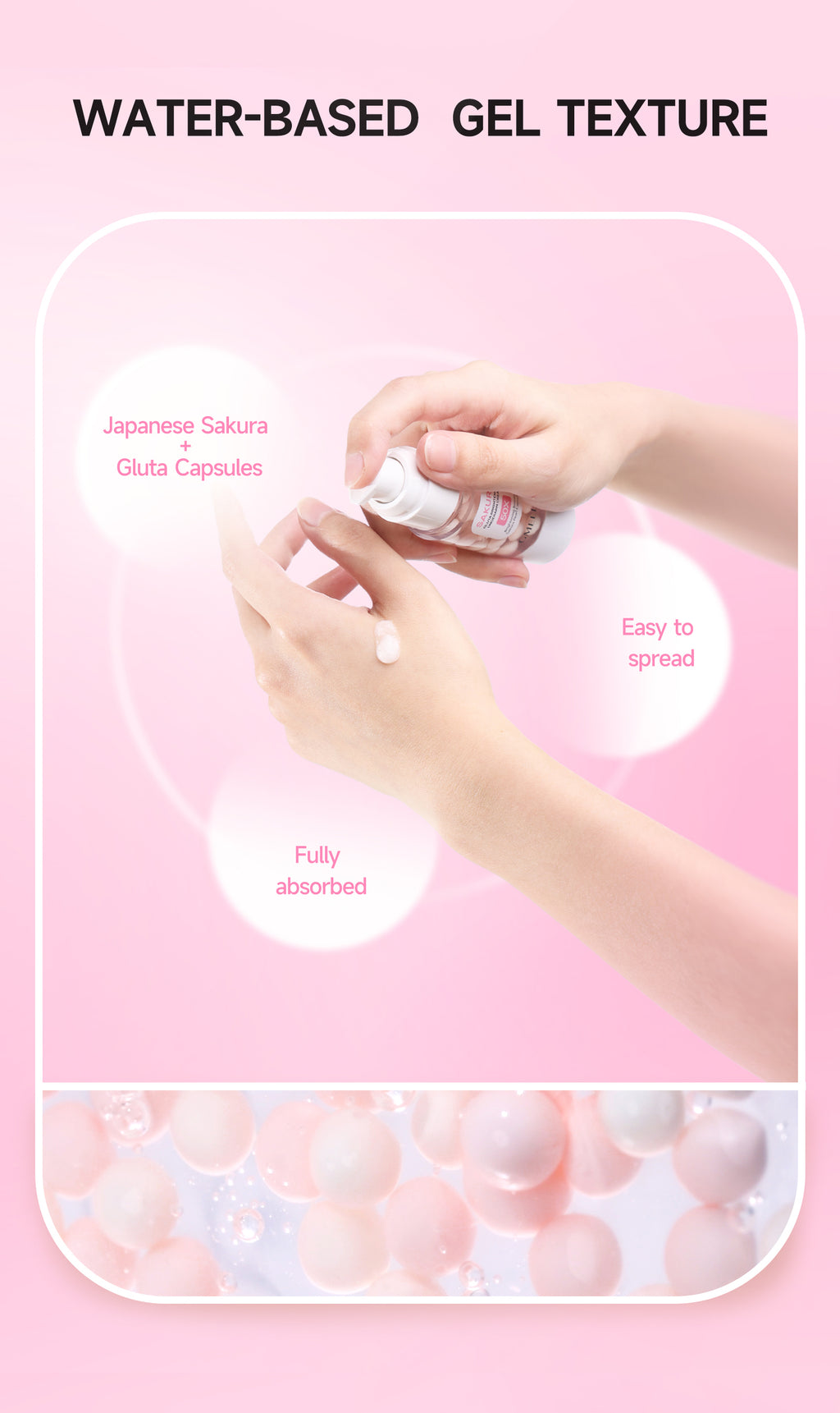 GMEELAN Sakura Underarm Whitening Cream Glutathione 30g 5X Ceramide Body Lotion Pearl Moisturizer