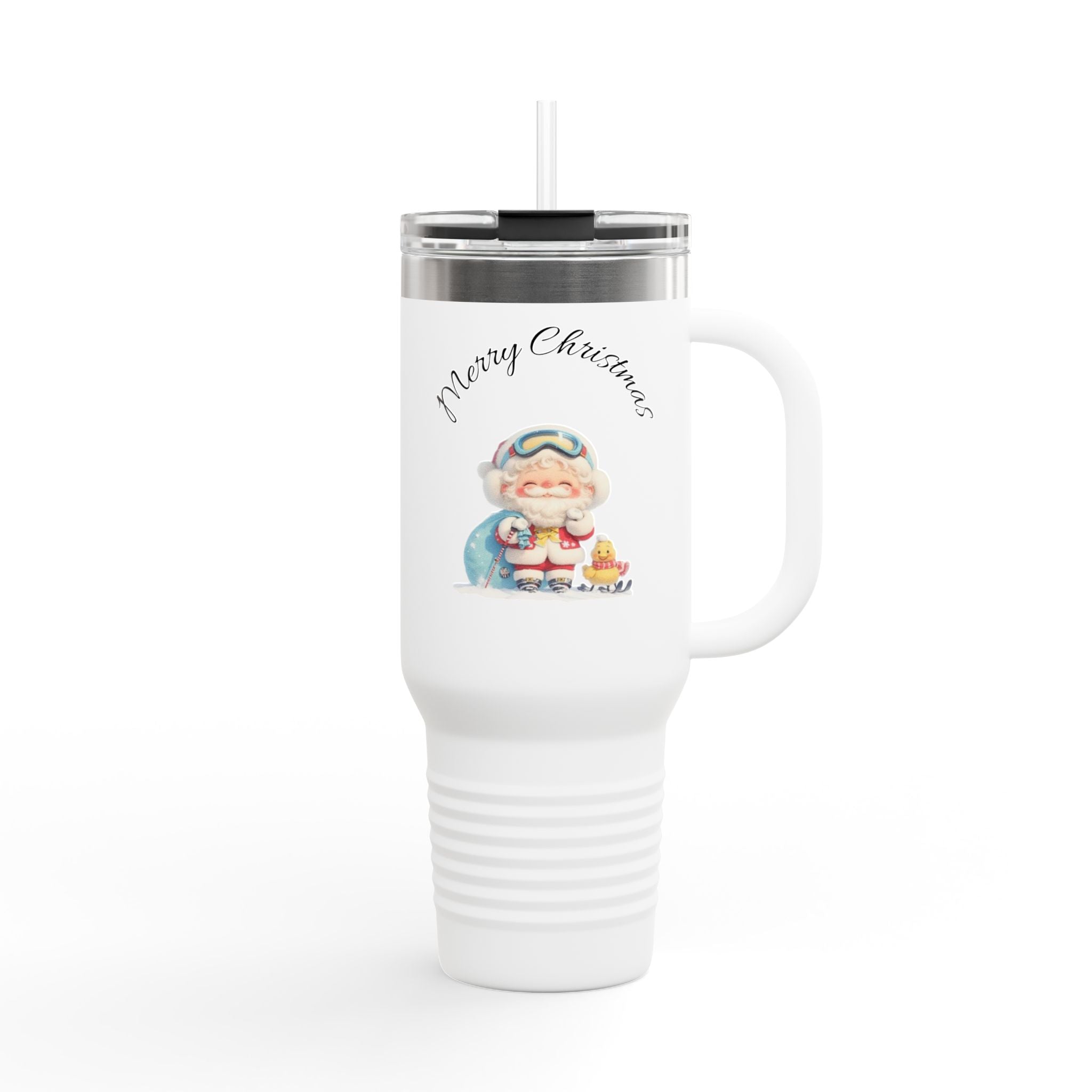 Festive Insulated Travel Mug - 40oz Holiday Drinkware