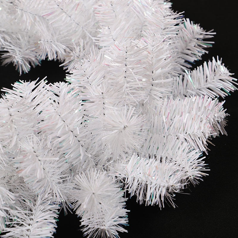 GD Christmas 2.4m Decorations Christmas Tree Plasic Grass Garland Green/White Christmas