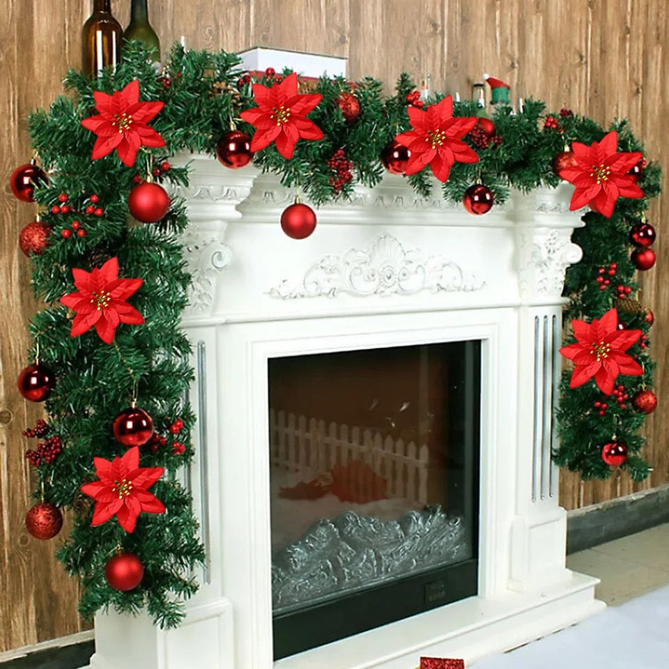 Christmas Flower Various design Christmas flowers Artificial Flowers christmas tree decoration Party,DIY  JVL