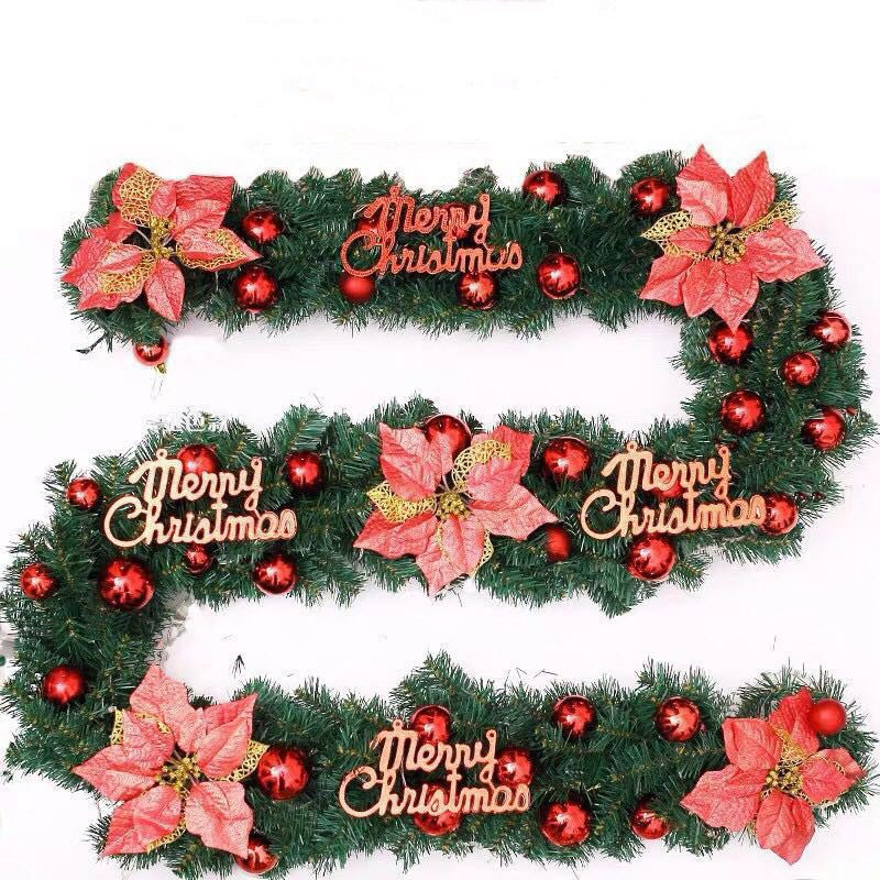 2.7M Christmas green garland,white garland,christmas decoration,plain,thick, decor DIY,PVC GARLAND  JVL