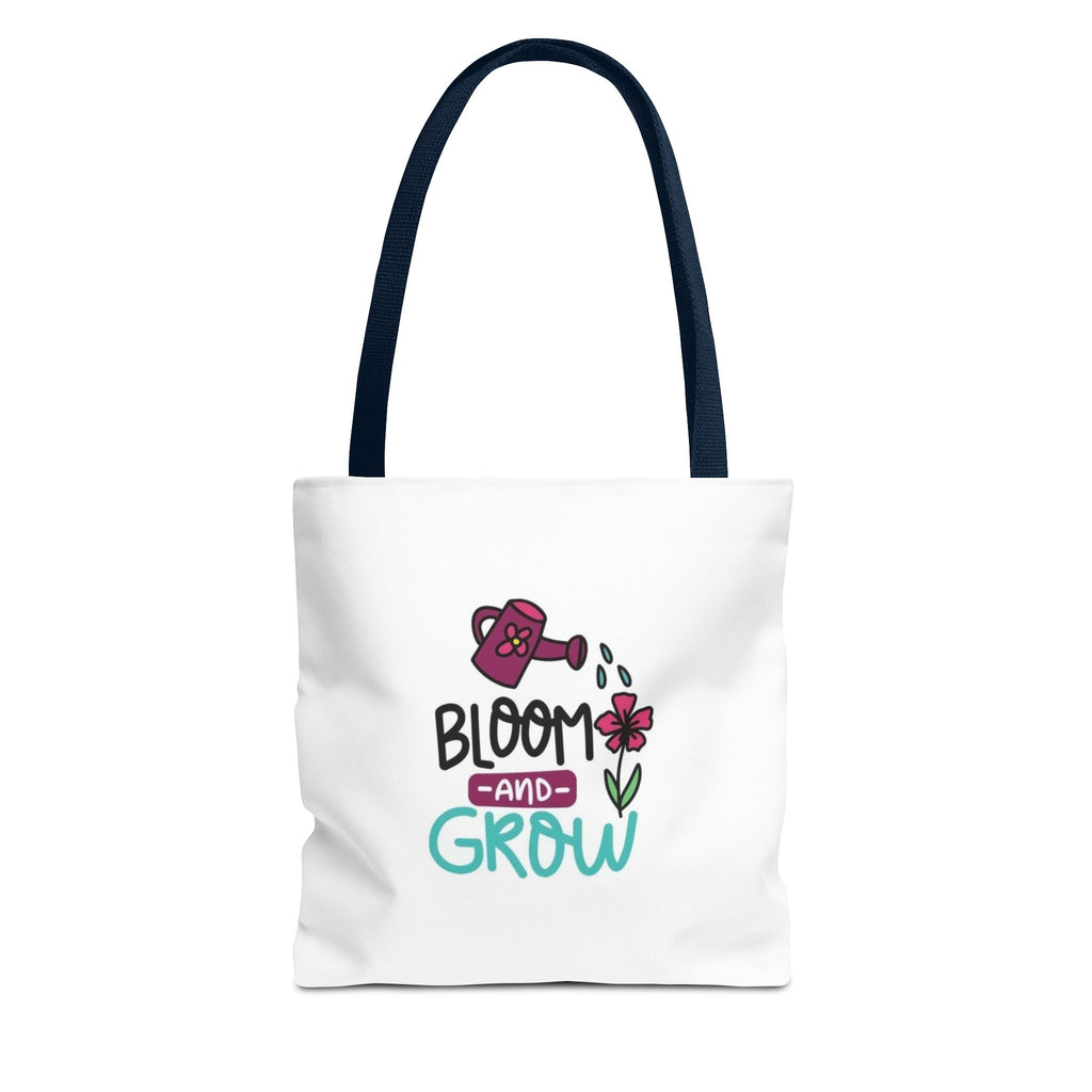Floral Motivational Tote Bag, Gardening Gift, Eco-Friendly Market Bag, Reusable Shopping Tote, Inspirational Quotes Accessory