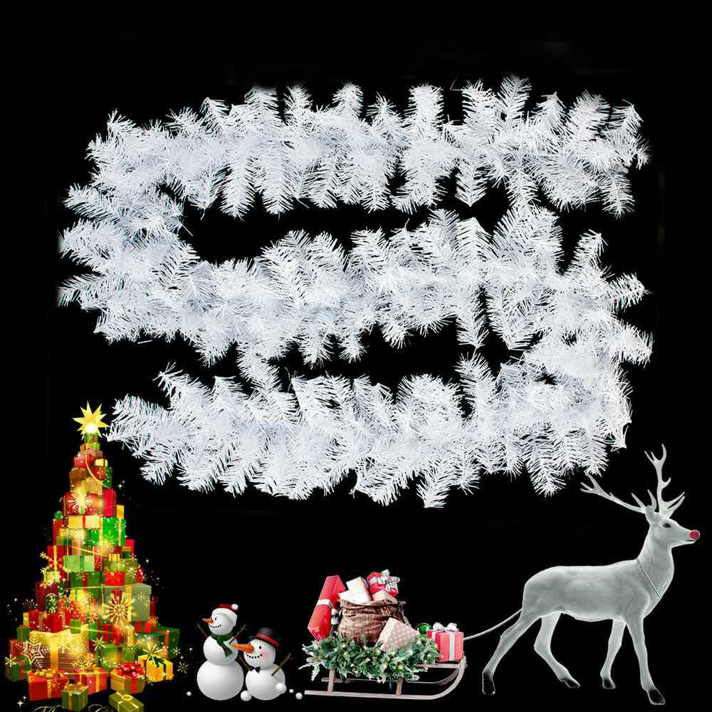 2.7M Christmas green garland,white garland,christmas decoration,plain,thick, decor DIY,PVC GARLAND  JVL