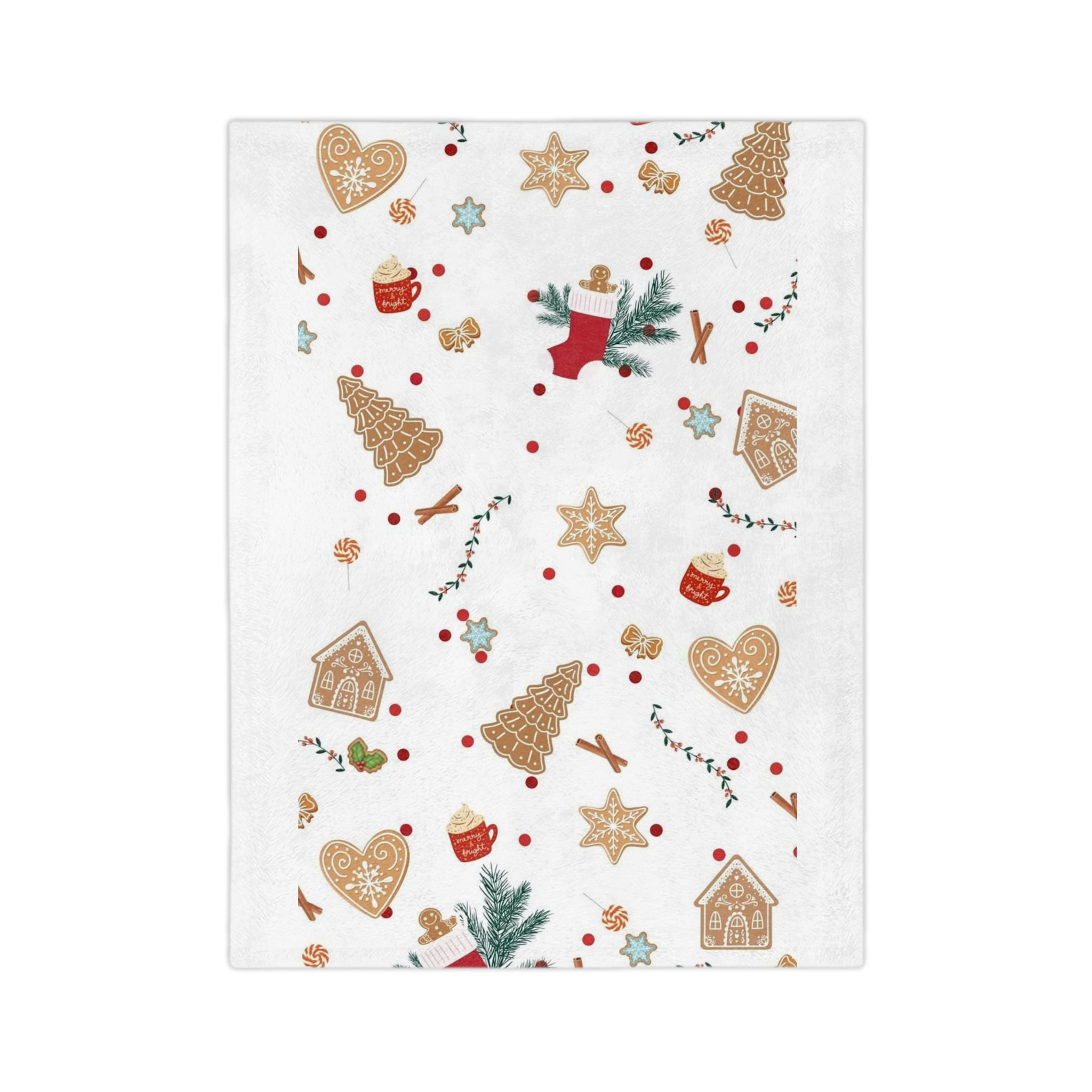 Cozy Christmas Blanket, Velveteen Microfiber Throw, Holiday Decor, Winter Warmth, Gift for Her, Festive Home Accessory